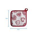 Cotton Red Heart Pot Holders Pack Of 3 freeshipping - Airwill