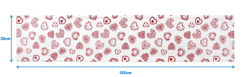 Cotton Red Heart 152cm Length Table Runner Pack Of 1 freeshipping - Airwill