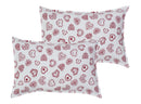 Cotton Red Heart Pillow Covers Pack Of 2 freeshipping - Airwill