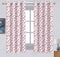 Cotton Red Heart 5ft Window Curtains Pack Of 2 freeshipping - Airwill