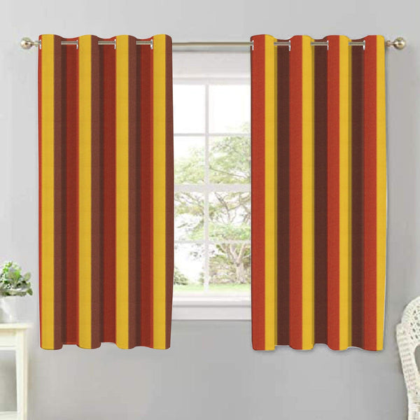 Cotton Dobby Stripe 5ft Window Curtains Pack Of 2 freeshipping - Airwill