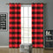 Cotton Big Check 9ft Long Door Curtains Pack Of 2 freeshipping - Airwill