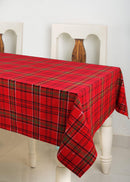 Cotton Xmas Big Red & Green Check  6 Seater Table Cloths Pack of 1 freeshipping - Airwill