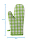 Cotton Gingham Check Green Oven Gloves Pack Of 2 freeshipping - Airwill