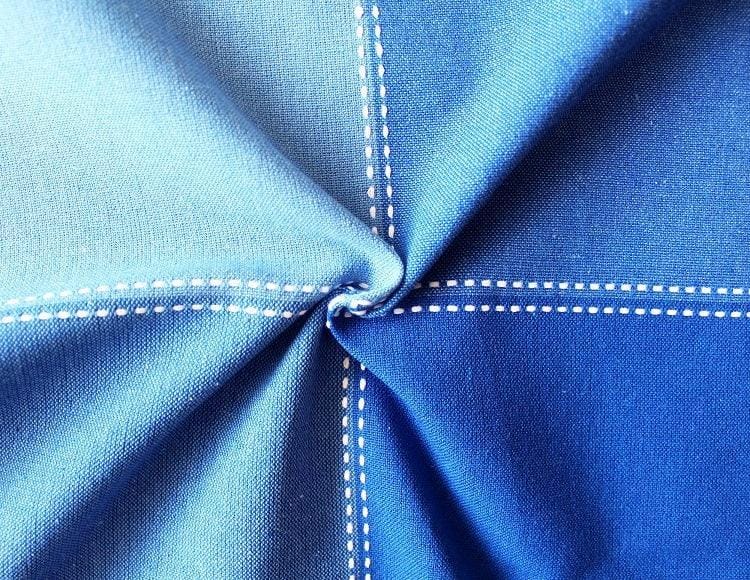 Cotton 4 Way Dobby Blue 5ft Window Curtains Pack Of 2