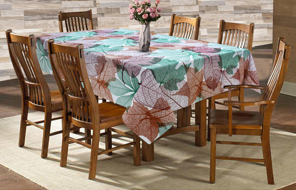 Cotton Vein Leaf 6 Seater Table Cloths Pack of 1 freeshipping - Airwill