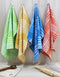 Cotton Track Dobby Multicolor Kitchen Towels Pack Of 4 freeshipping - Airwill
