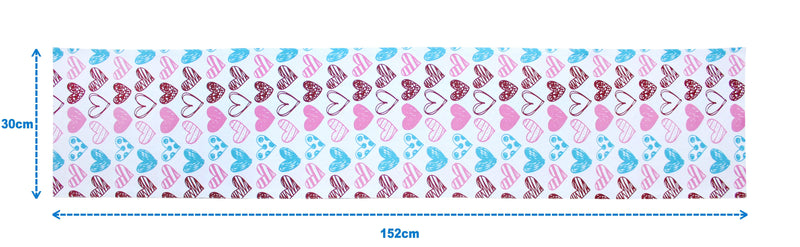 Cotton Metro Heart 152cm Length Table Runner Pack of 1 freeshipping - Airwill