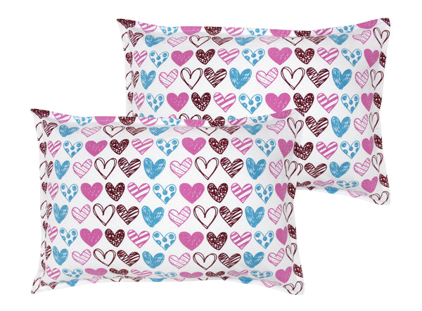 Cotton Metro Heart Pillow Covers Pack Of 2 freeshipping - Airwill