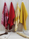 Cotton Track Dobby Red and Yellow kitchen Towels Pack Of 4 freeshipping - Airwill
