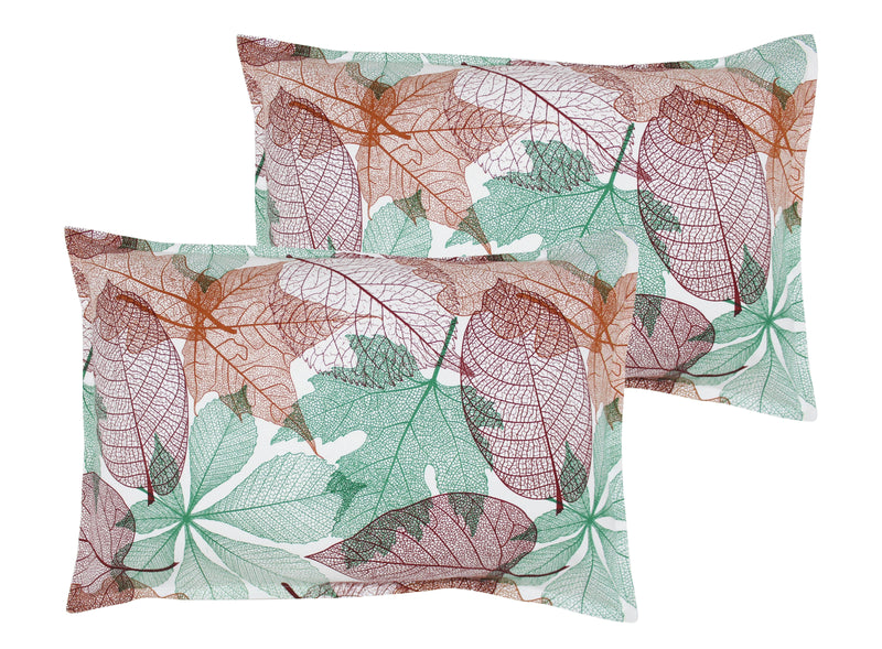 Cotton Vein Leaf Pillow Covers Pack Of 2 freeshipping - Airwill