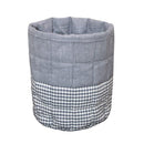 Cotton Check and Plain Blue Design Fruit Basket Pack Of 1 freeshipping - Airwill