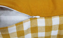 Cotton Gingham Check Yellow Cushion Covers Pack Of 5 freeshipping - Airwill