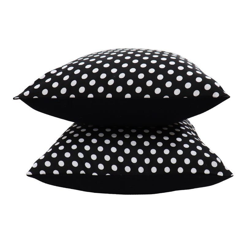 Cotton Polka Dot Black Cushion Covers Pack Of 5 freeshipping - Airwill