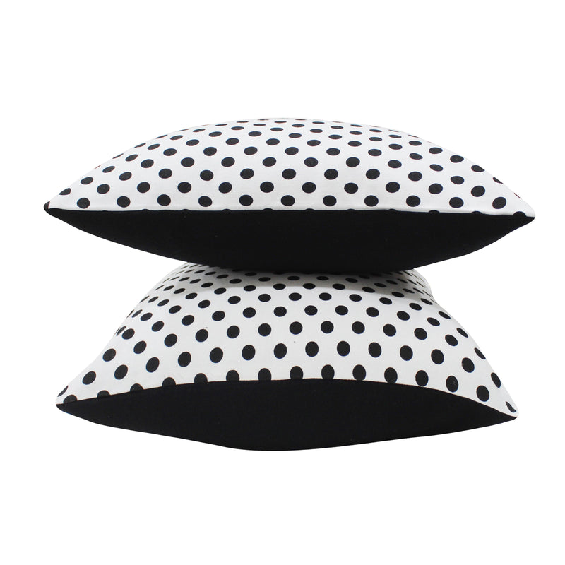 Cotton Polka Dot White Cushion Covers Pack Of 5 freeshipping - Airwill
