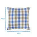 Cotton Lanfranki Blue Check Cushion Covers Pack Of 5 freeshipping - Airwill