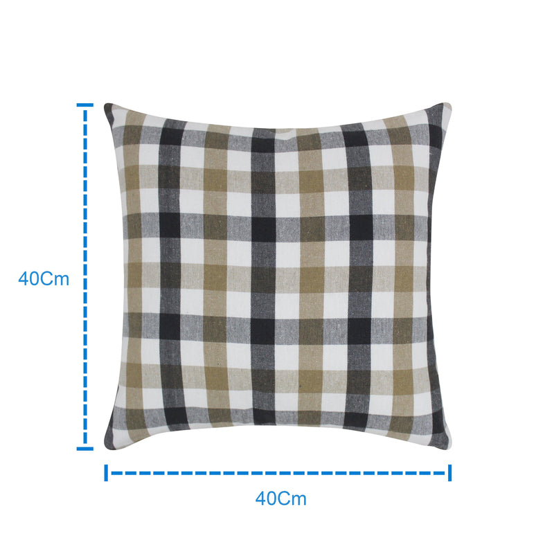 Cotton Lanfranki Grey Check Cushion Covers Pack Of 5 freeshipping - Airwill