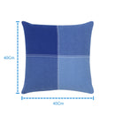 Cotton Big Dobby Check Blue Cushion Covers