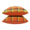 Cotton Iran Check Orange Cushion Covers Pack Of 5 freeshipping - Airwill
