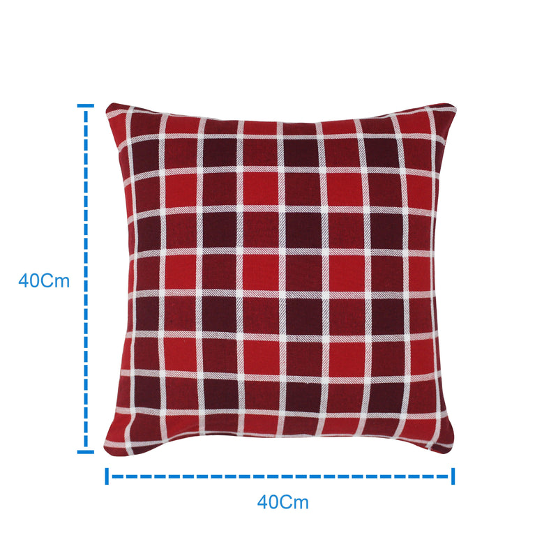 Cotton Xmas Check Cushion Covers Pack Of 5 freeshipping - Airwill