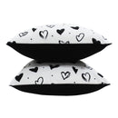 Cotton White Heart Cushion Covers Pack Of 5 freeshipping - Airwill
