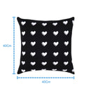 Cotton Black Heart Cushion Covers Pack of 5 freeshipping - Airwill