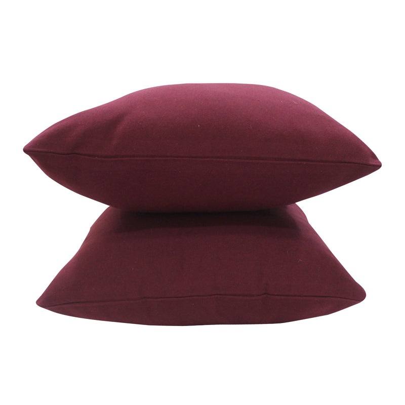 Cotton Solid Cherry Red Cushion Covers Pack of 5 freeshipping - Airwill