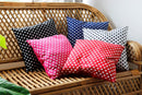 Cotton Polka Dot Theme Designer Cushion Covers Pack of 5 freeshipping - Airwill