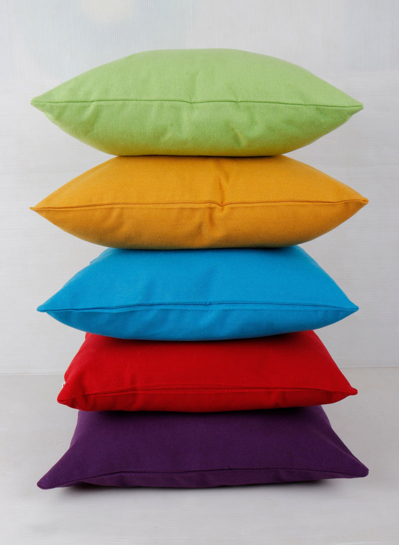 Cotton Solid Theme Designer Cushion Covers Pack of 5 freeshipping - Airwill