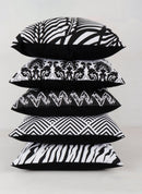 Cotton Black & White Theme Geometric Designer Cushion Covers Pack of 5 freeshipping - Airwill