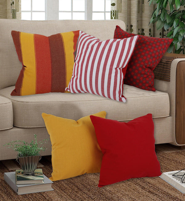 Cotton Stripe Theme Designer Cushion Covers Pack of 5 freeshipping - Airwill