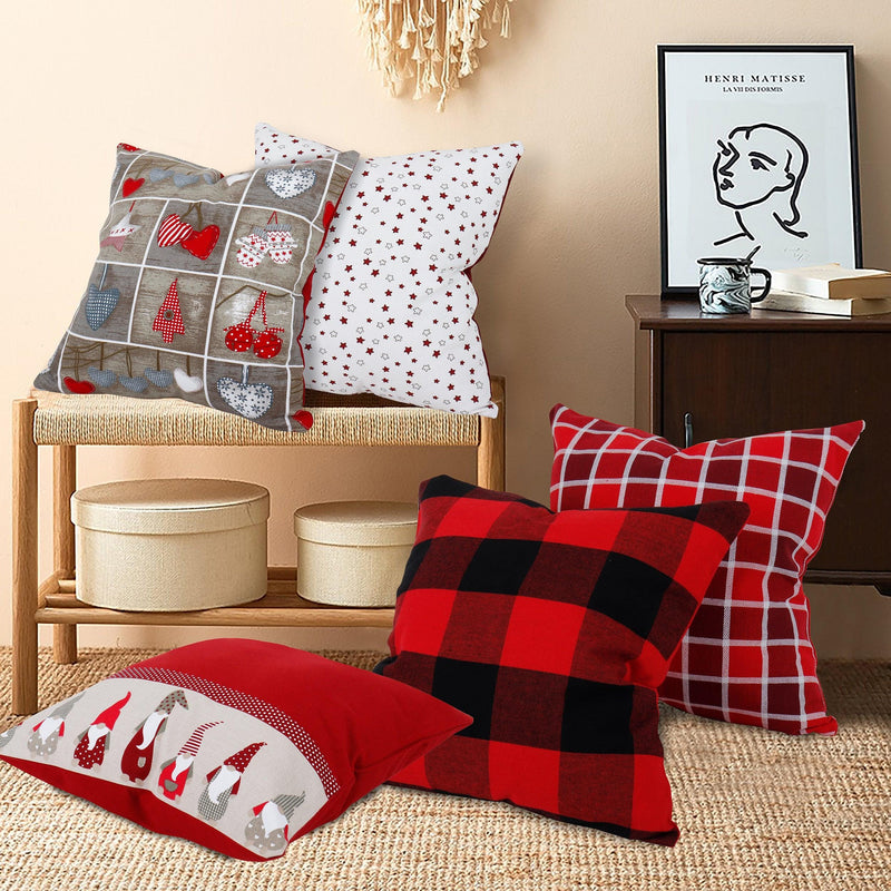 Cotton Xmas Theme Designer Printed Cushion Covers Pack of 5 freeshipping - Airwill