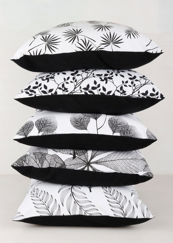 Cotton Leaf Theme Designer Printed Cushion Covers Pack of 5 freeshipping - Airwill