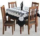 Cotton Black & White Damask with Border 4 Seater Table Cloths pack of 1 freeshipping - Airwill