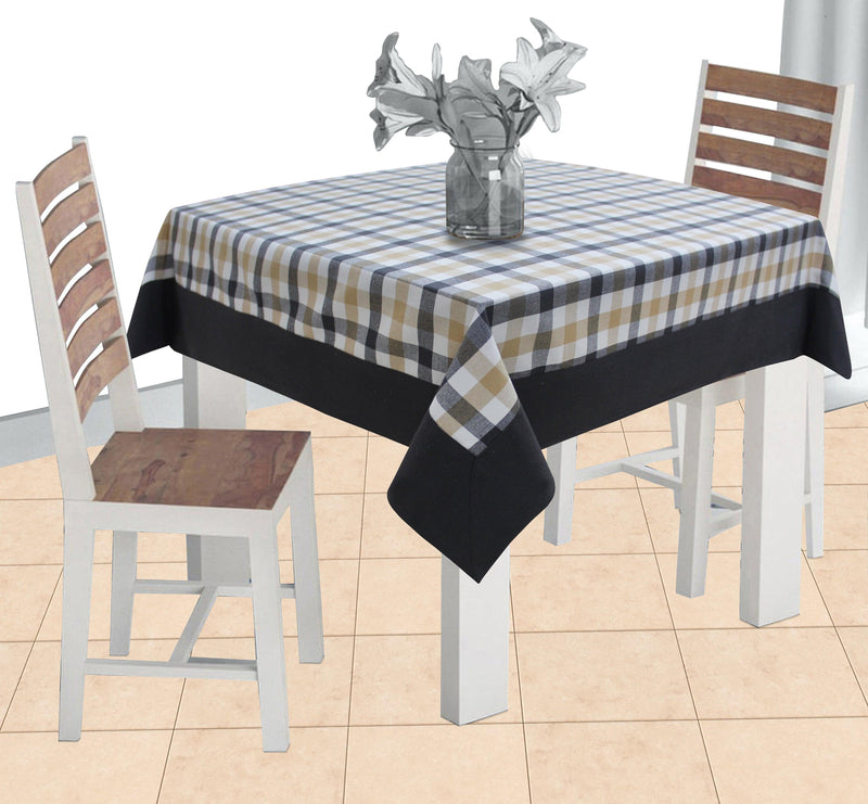 Cotton Lanfranki Grey with Border 2 Seater Table Cloths Pack of 1 freeshipping - Airwill