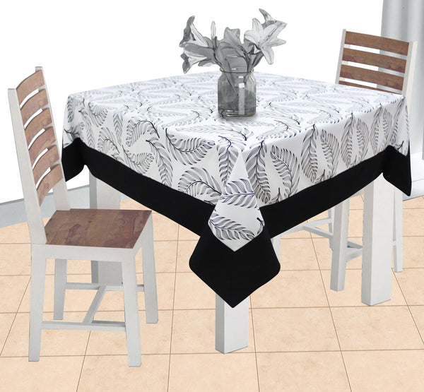 Cotton Wings Leaf with Border 2 Seater Table Cloths Pack of 1 freeshipping - Airwill