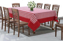 Cotton Gingham Check Red with Border 8 Seater Table Cloths Pack of 1 freeshipping - Airwill