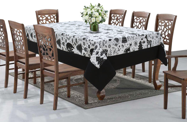Cotton Wild Animals with Border 8 Seater Table Cloths Pack of 1 freeshipping - Airwill